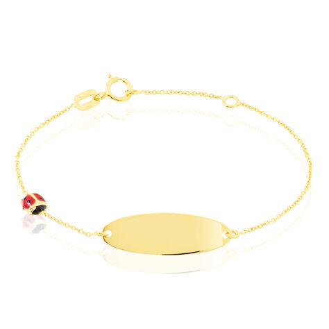 Bracelet Identité Helee Coccinelle Or Jaune - Bracelets Communion Enfant | Histoire d’Or