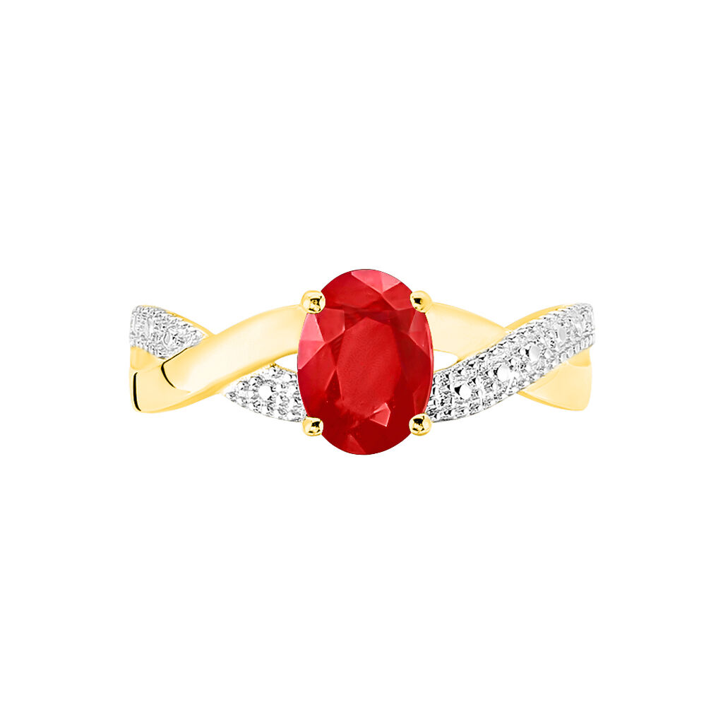 Bague Candice Or Jaune Rubis - Bagues solitaires Femme | Histoire d&rsquo;Or