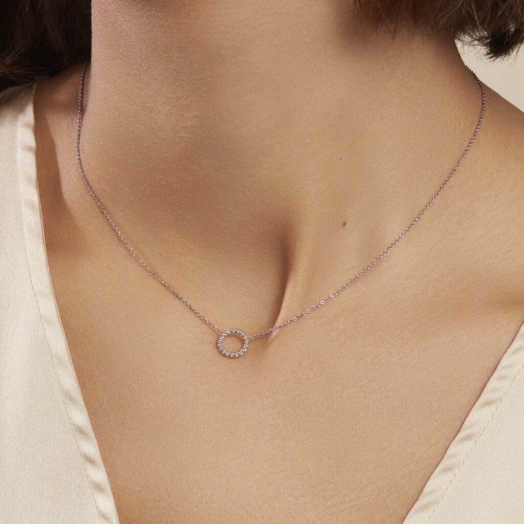 Collier Peytone Argent Blanc - Colliers fantaisie Femme | Histoire d’Or