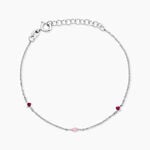 Bracelet Summer Burgundy Argent Blanc Oxyde De Zirconium -  Femme | Histoire d&rsquo;Or
