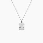 Collier Geoffroi Argent Blanc - Bijoux sans pierre Homme | Histoire d&rsquo;Or