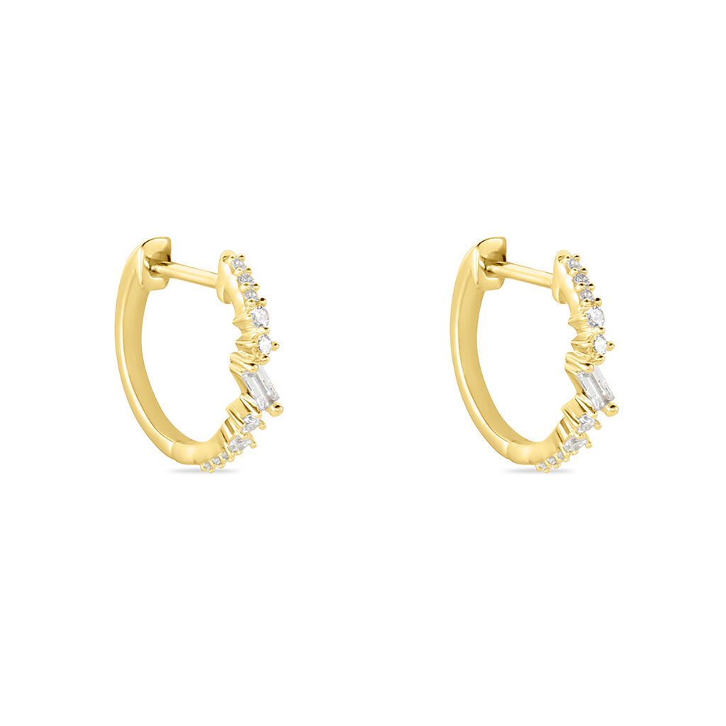 Créoles Joy Or Jaune Diamant - Boucles d'oreilles créoles Femme | Histoire d’Or