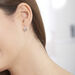 Boucles D'oreilles Puces Augusta Or Blanc Topaze Et Oxyde De Zirconium - Clous d'oreilles Femme | Histoire d’Or