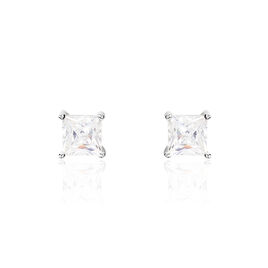 Boucles D'oreilles Puces Alys Argent Blanc Oxyde De Zirconium - Boucles d'oreilles fantaisie Femme | Histoire d’Or