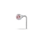 Piercing De Nez Fethi Serti Clos Or Blanc Oxyde De Zirconium - Piercing Nez Femme | Histoire d&rsquo;Or