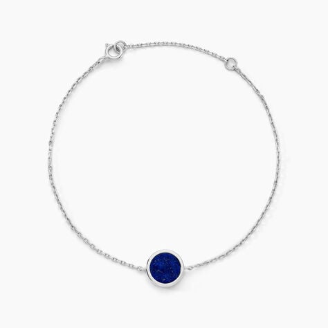 Bracelet Lunatique Argent Blanc Lapis Lazuli Nacre - Bracelets Femme | Histoire d&rsquo;Or