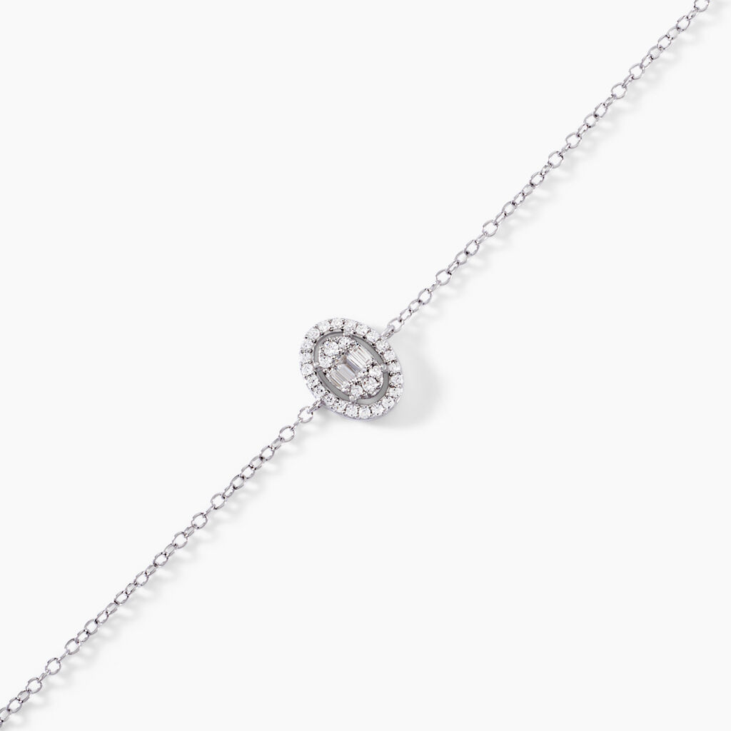 Bracelet Baroque Party Argent Blanc Oxyde De Zirconium - Bracelets Femme | Histoire d&rsquo;Or