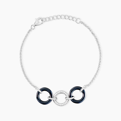 Bracelet Magalie Argent Blanc Céramique Et Oxyde De Zirconium - Bracelets Femme | Histoire d’Or