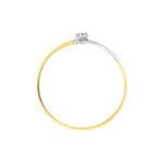 Bague Nesryne Or Bicolore Oxyde De Zirconium - Bagues solitaires Femme | Histoire d&rsquo;Or