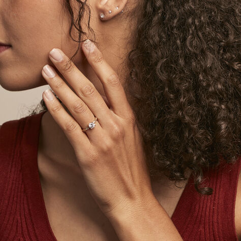 Bague Plaqué Or Kurt Oxydes De Zirconium - Bagues solitaires Femme | Histoire d’Or