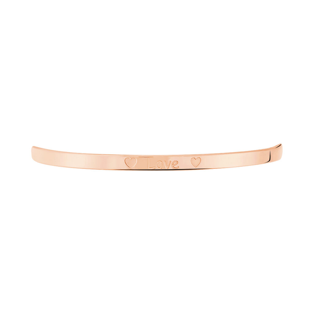 Bracelet Jonc Dreaming Argent Rose - Bracelets Coeur Femme | Histoire d’Or