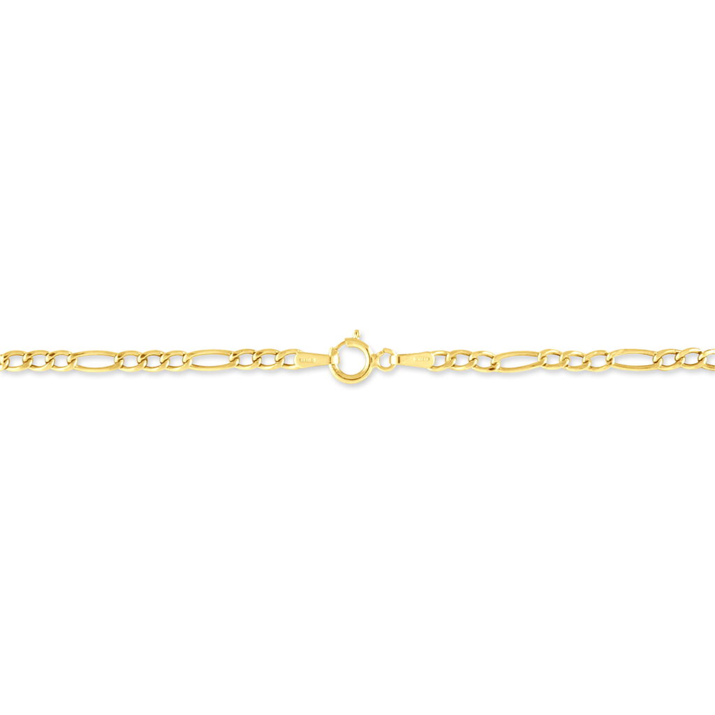 Bracelet Or Jaune Caméo Maille Alternée 1/3 - Bracelets chaîne Femme | Histoire d’Or