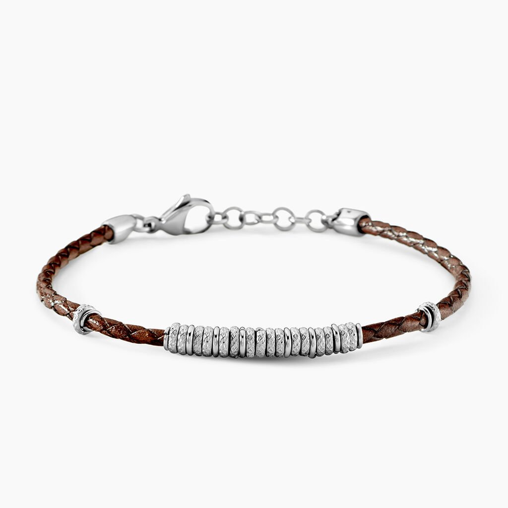 Bracelet Jourdan Cuir De Vache Marron - Bracelets Homme | Histoire d&rsquo;Or