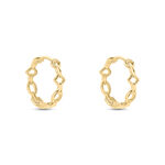 Cr&eacute;oles Linka Plaqu&eacute; Or Jaune - Boucles d'oreilles cr&eacute;oles Femme | Histoire d&rsquo;Or