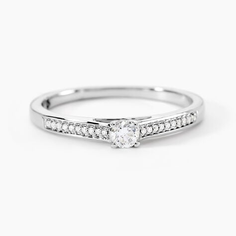 Bague Finella Platine Blanc Diamant - Bagues solitaires Femme | Histoire d&rsquo;Or