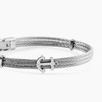 Bracelet Youssef Acier Blanc - F&ecirc;te des p&egrave;res Homme | Histoire d&rsquo;Or