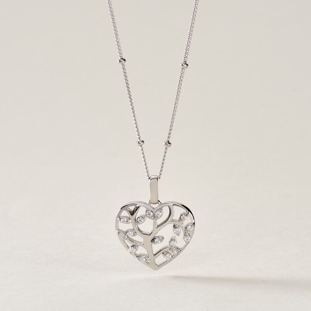 Collier Argent Rechef Oxydes De Zirconium - Colliers fantaisie Femme | Histoire d’Or
