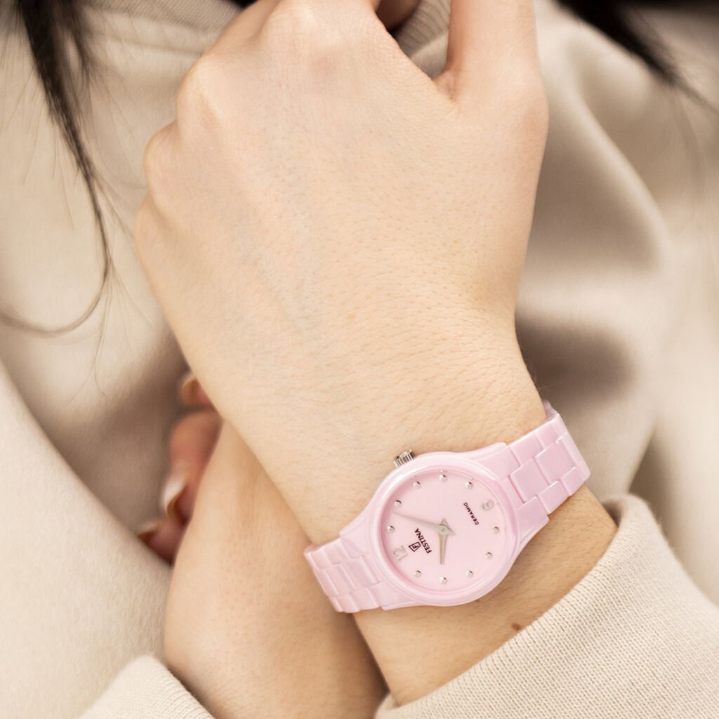 Montre Festina Ceramic 31 Rose - F&ecirc;te des m&egrave;res Femme | Histoire d&rsquo;Or