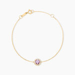 Bracelet Munira Or Jaune Am&eacute;thyste Oxyde De Zirconium - Bracelets Femme | Histoire d&rsquo;Or