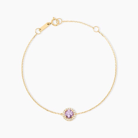 Bracelet Munira Or Jaune Améthyste Oxyde De Zirconium - Bracelets Femme | Histoire d’Or