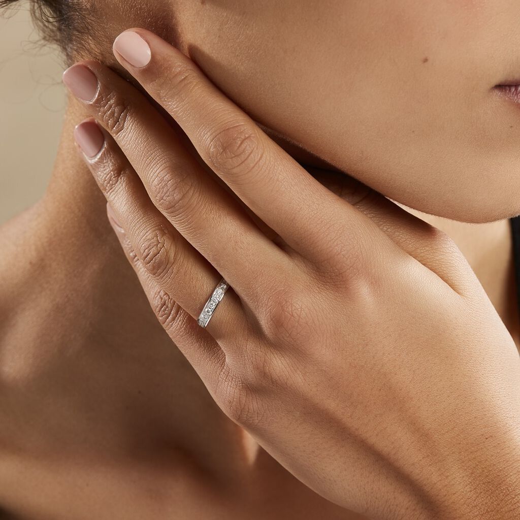 Alliance Dionysa Or Blanc Diamant - Alliances Femme | Histoire d’Or