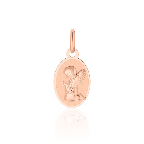 Pendentif Ange Ovale Or Rose - Pendentifs Baptême Famille | Histoire d’Or