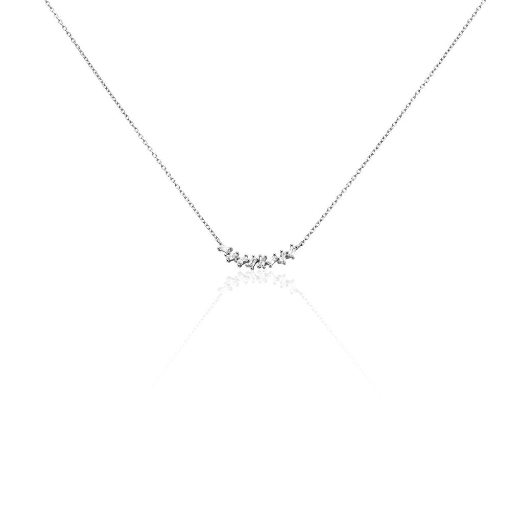 Collier Adonia Argent Blanc Oxyde De Zirconium - Colliers fantaisie Femme | Histoire d&rsquo;Or