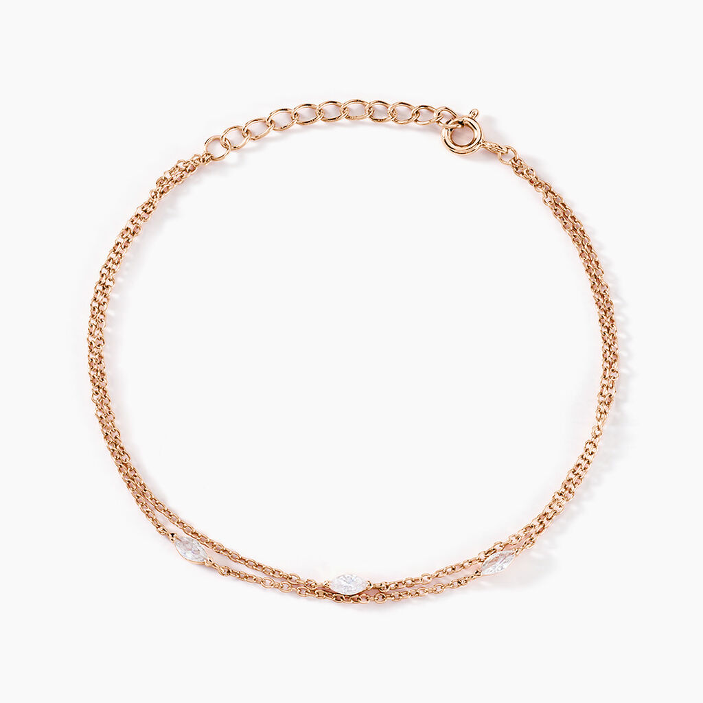 Bracelet Giulette Argent Rose Oxyde De Zirconium - Bracelets Femme | Histoire d’Or