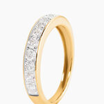 Demi-alliance Or Jaune Valentine Diamants Synthetique - Alliances Femme | Histoire d&rsquo;Or