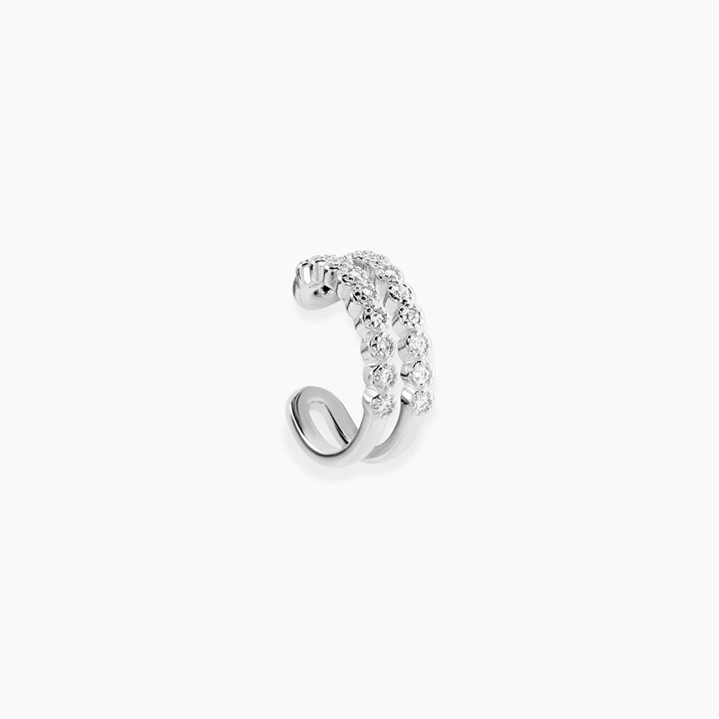Bague D'oreille Unitaire Widar Argent Blanc Oxyde - Piercings d'oreilles Femme | Histoire d&rsquo;Or