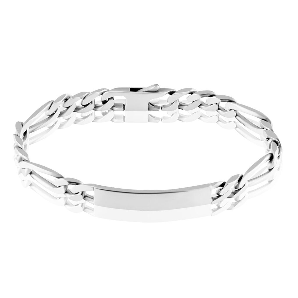 Bracelet Identité Vivian Argent Vieilli - Gourmettes Homme | Histoire d’Or