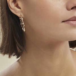 Créoles Lenna Torsadée Plaqué Or Jaune - Boucles d'oreilles créoles Femme | Histoire d’Or