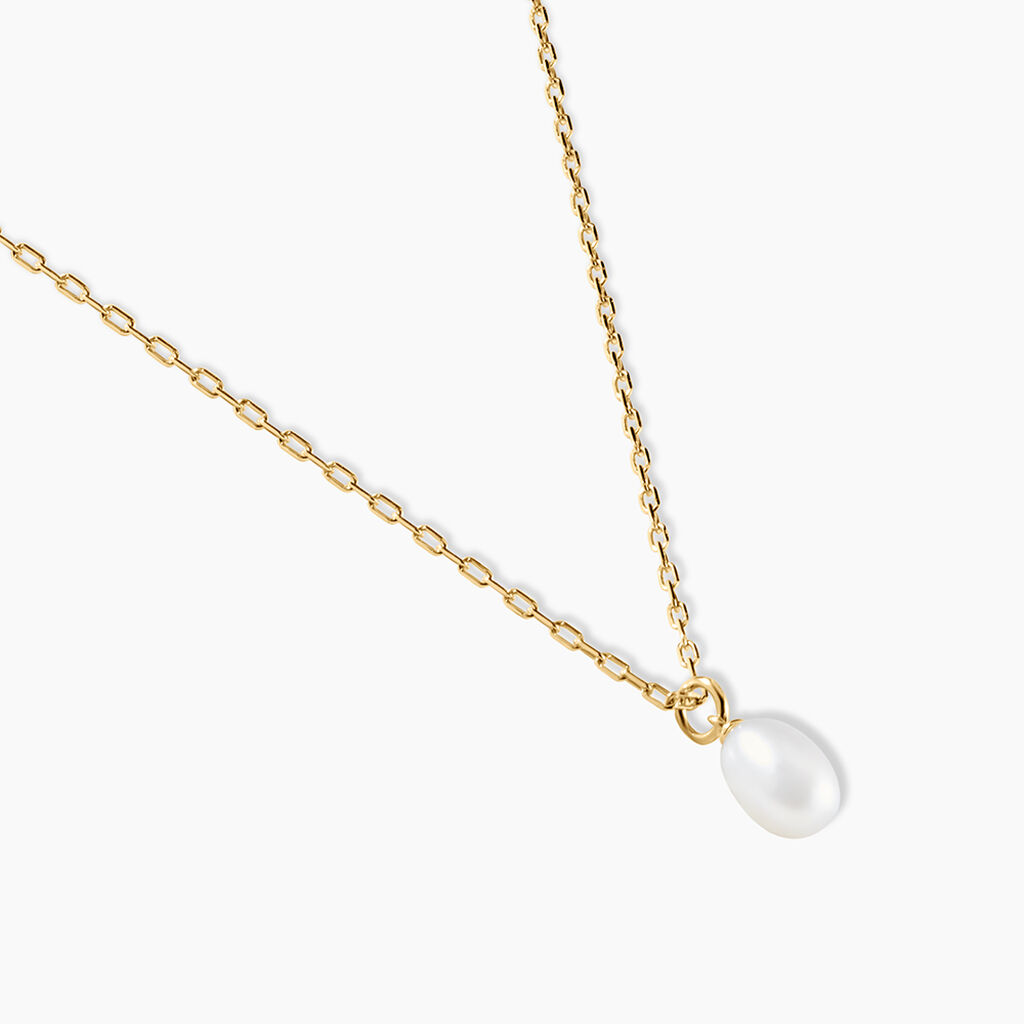 Collier Nahemia Argent Dor&eacute; Perle De Culture - Colliers Femme | Histoire d&rsquo;Or