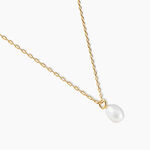 Collier Nahemia Argent Dor&eacute; Perle De Culture - Colliers Femme | Histoire d&rsquo;Or