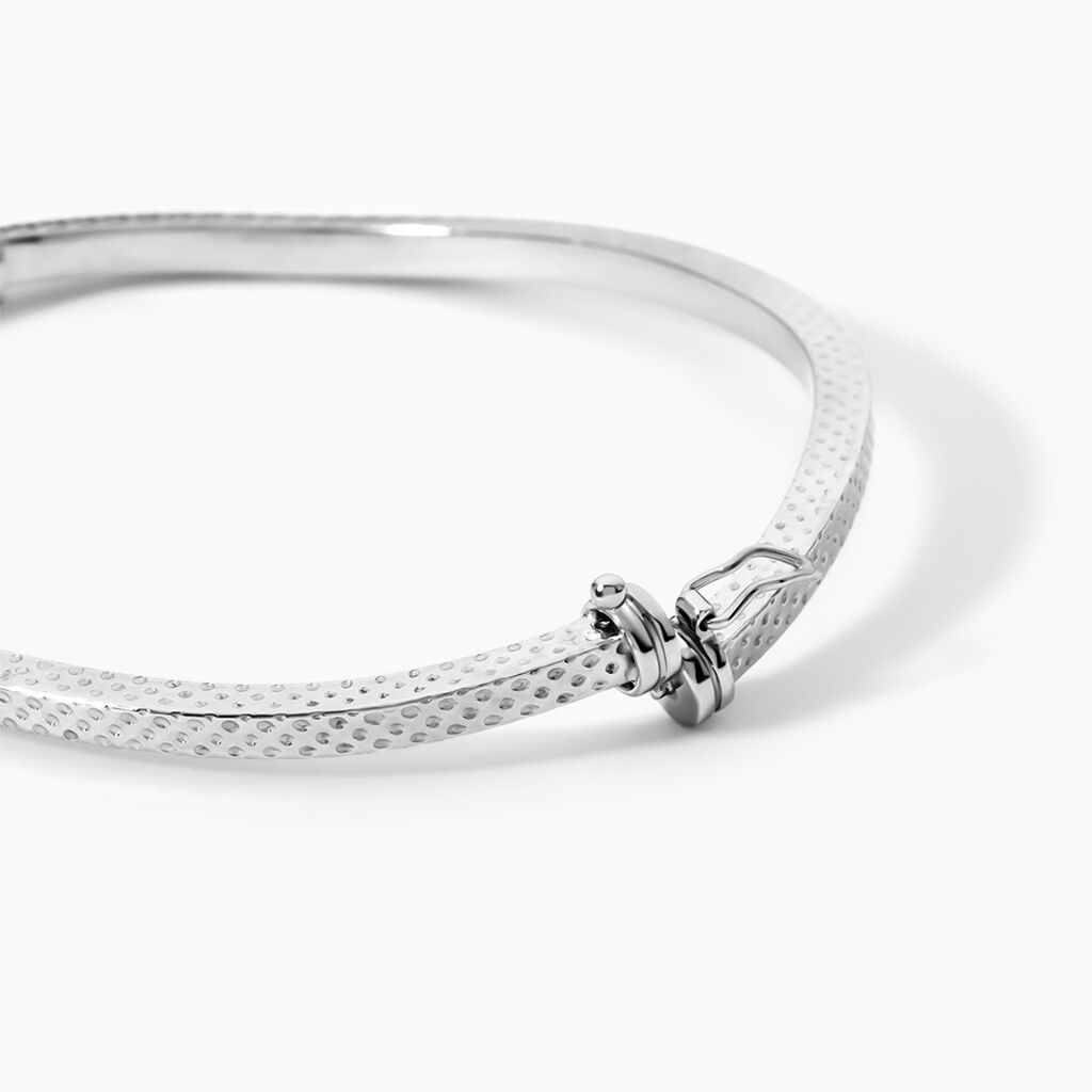 Bracelet Jonc Safietouae Argent Blanc - Bracelets joncs Femme | Histoire d&rsquo;Or