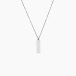 Collier Messenger Argent Blanc - Bijoux sans pierre Homme | Histoire d&rsquo;Or