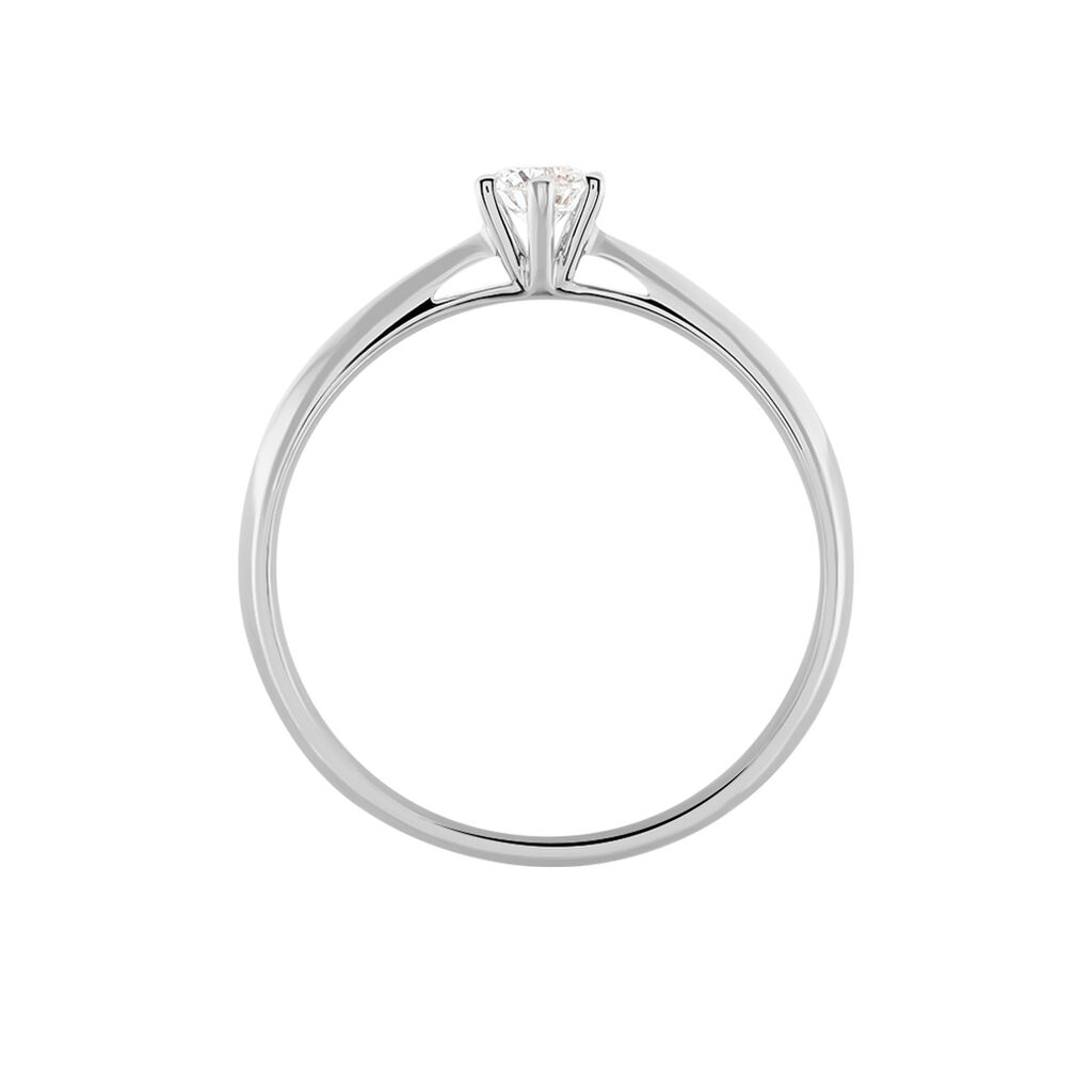 Bague Solitaire Veronika Or Blanc Diamant - Bagues solitaires Femme | Histoire d’Or