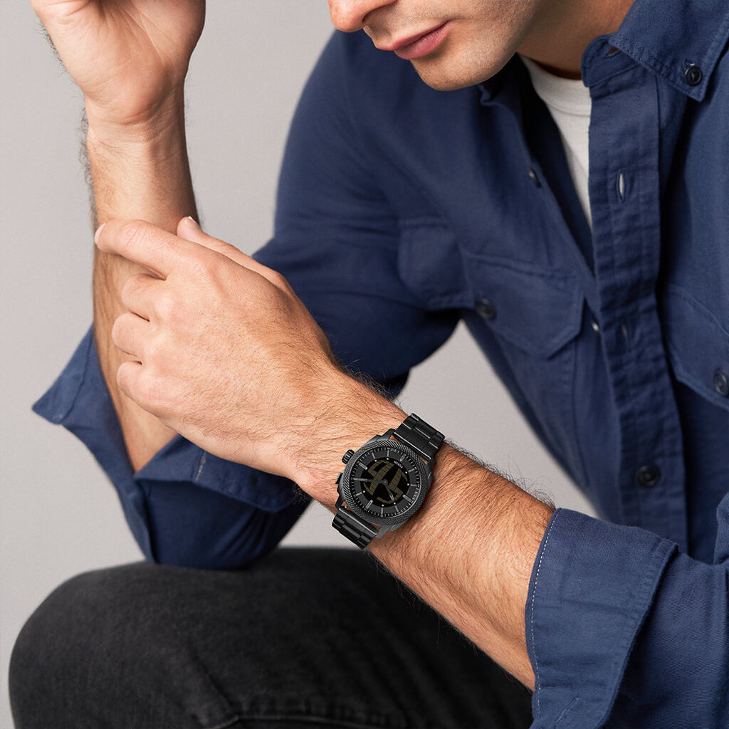 Montre Fossil Machine Big Tic Noir - Montres Homme | Histoire d&rsquo;Or