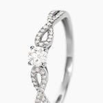 Bague Solitaire Livia Or Blanc Diamant - Bagues solitaires Femme | Histoire d&rsquo;Or