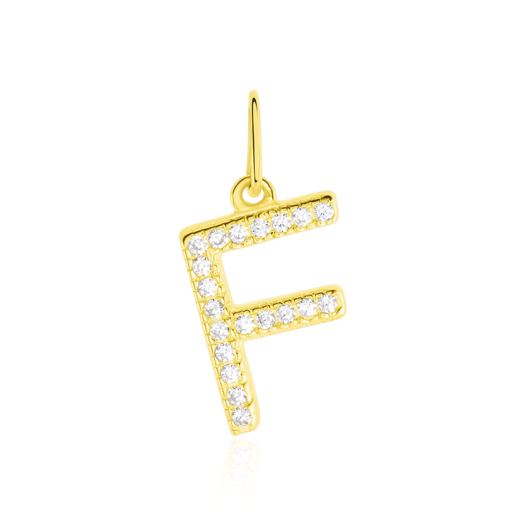 Pendentif Lettre F Or Jaune Oxyde - Pendentifs Famille | Histoire d’Or