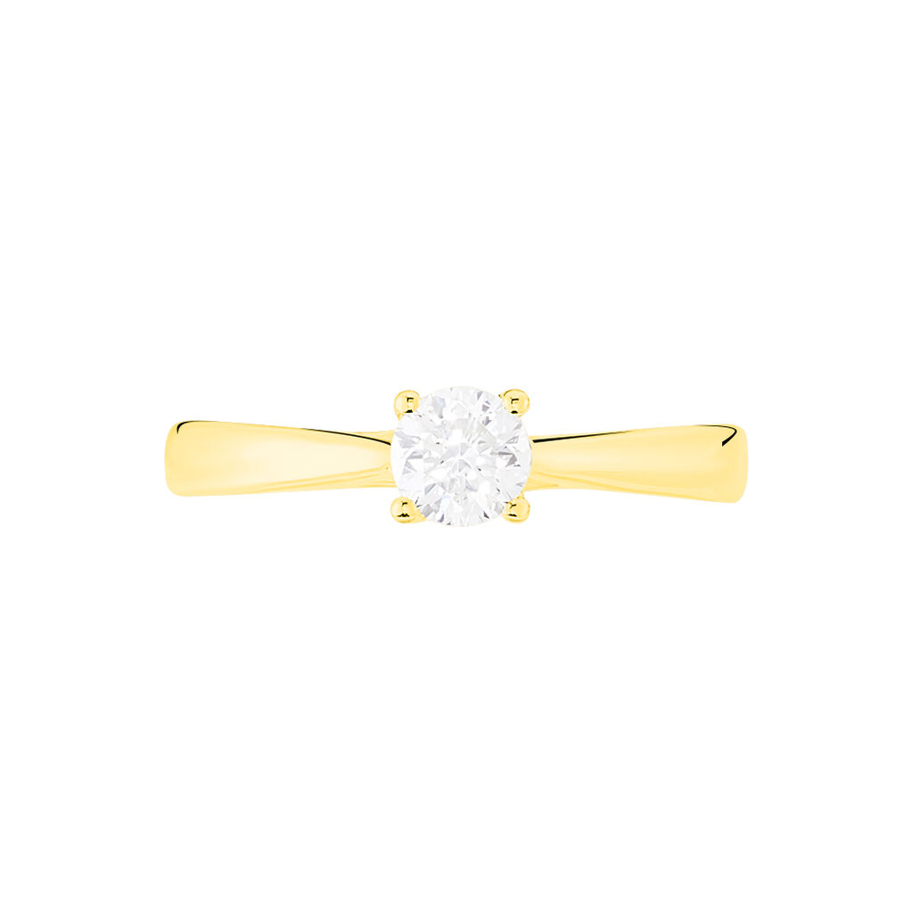 Bague Solitaire Victoria Or Jaune Diamant - Bagues solitaires Femme | Histoire d&rsquo;Or