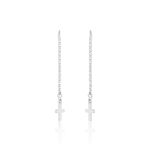 Boucles D'oreilles Pendantes Gaiana Argent Blanc - Boucles d'oreilles fantaisie Femme | Histoire d&rsquo;Or