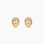 Boucles D'Oreilles Puces Solaria Plaqu&eacute; Or Jaune Oxyde De Zirconium - Boucles d'oreilles fantaisie Femme | Histoire d&rsquo;Or