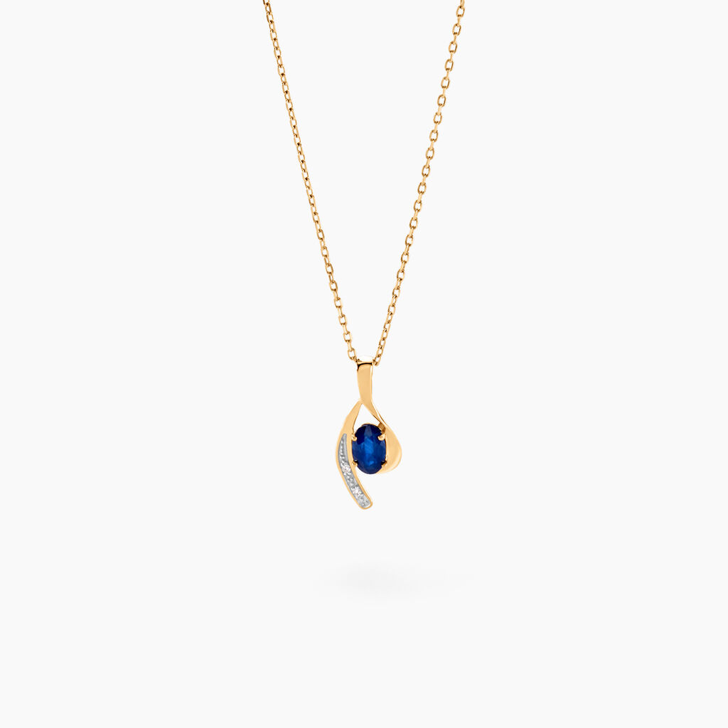 Collier Emotion Or Jaune Saphir Diamant - Colliers Femme | Histoire d’Or