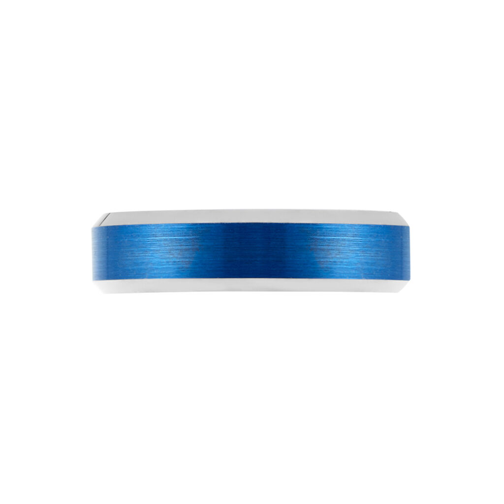 Bague Acier Bleu Jaydon - Bagues fantaisie Homme | Histoire d’Or