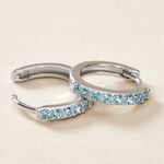 Cr&eacute;oles Rio Argent Blanc Oxyde De Zirconium - Boucles d'oreilles cr&eacute;oles Femme | Histoire d&rsquo;Or