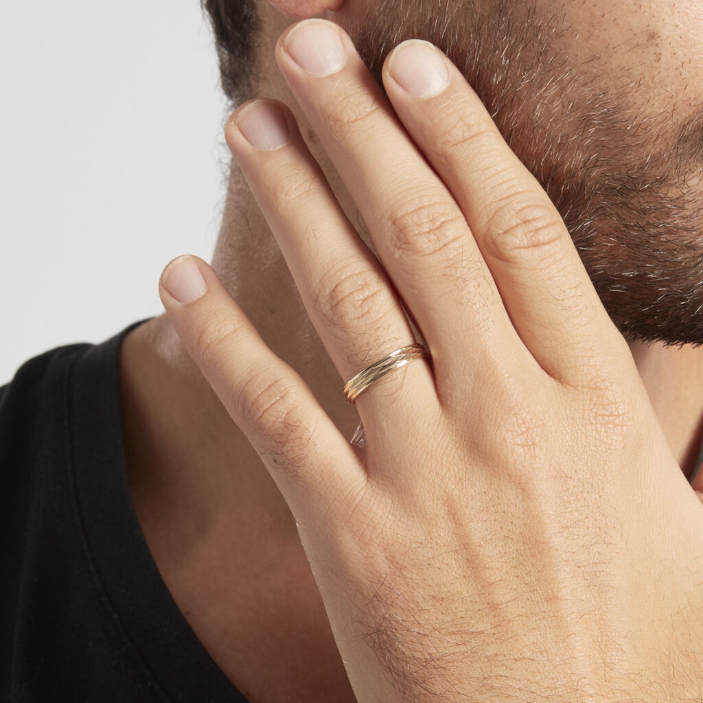 Alliance Harmonia Facetee Ruban Plat Or Jaune - Alliances Famille | Histoire d’Or