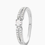 Bague Solitaire Katalina Or Blanc Diamant - Bagues solitaires Femme | Histoire d&rsquo;Or