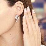 Boucles D'oreilles Pendantes Osaka Acier Blanc - Boucles d'oreilles fantaisie Femme | Histoire d&rsquo;Or
