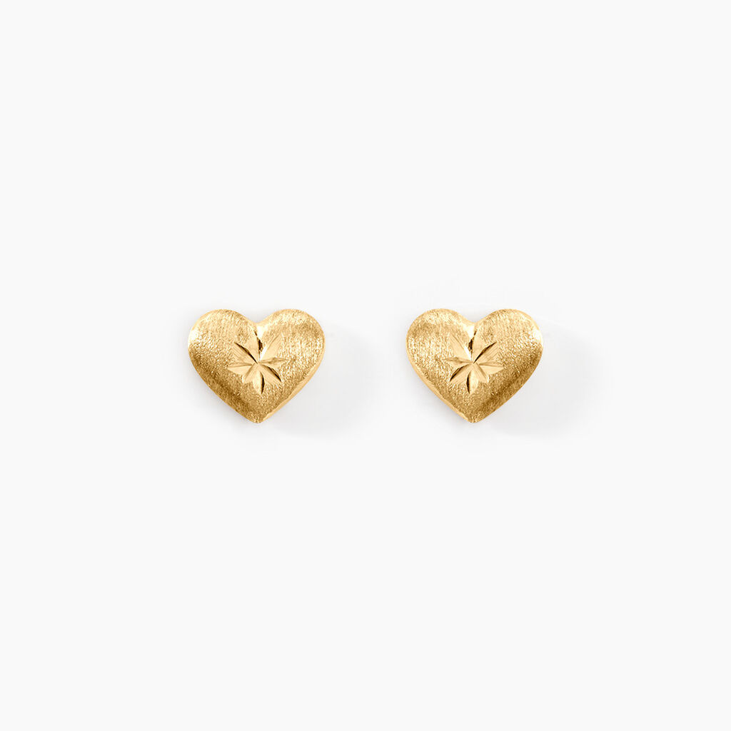 Boucles D'oreilles Puces Herza Or Jaune - Clous d'oreilles Famille | Histoire d’Or